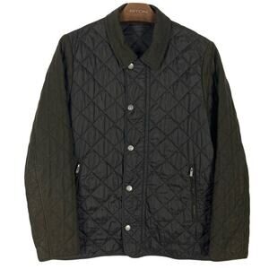 CAROLINA HERRERA Peacoat Men Large Wool Blend Pearl Snap Full Zip